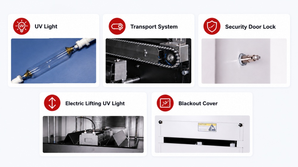 Top advantages of I.C.T-U2 UV Curing Oven ICT-U2 UV-kovettuvan uunin tärkeimmät edut