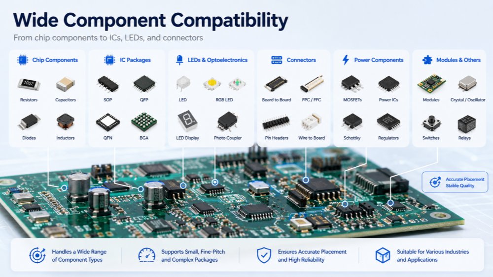 Wide component compatibility Laaja komponenttien yhteensopivuus