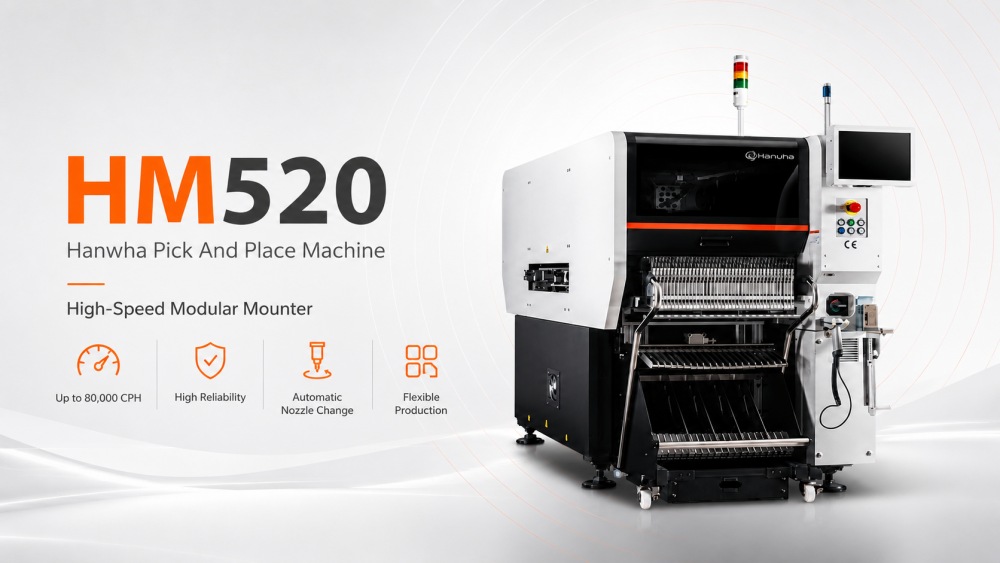 HM520 Hanwha Pick And Place Machine HM520 Hanwha Pick And Place -kone