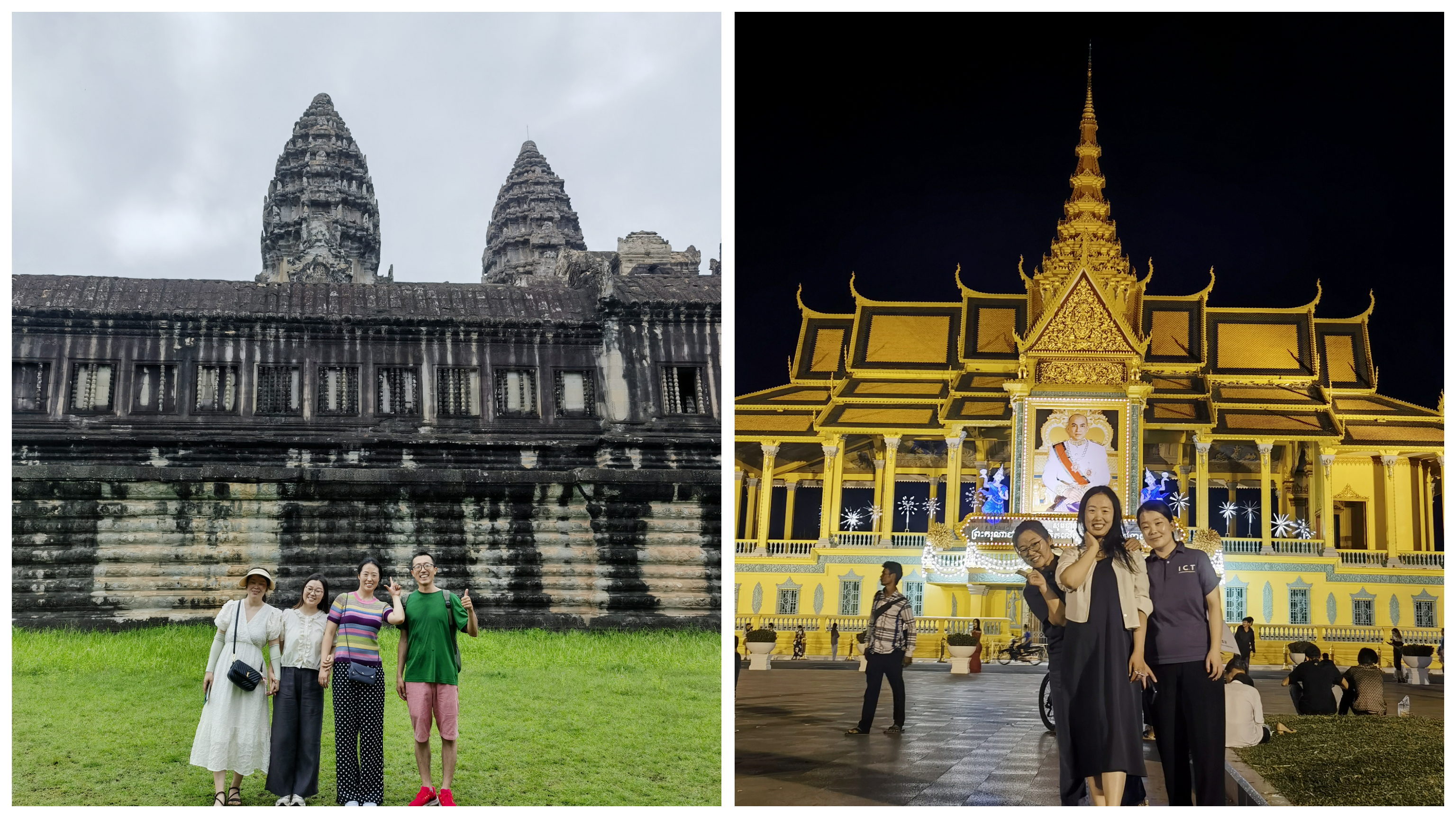 Kambodžan suuri palatsi ja Angkor Wat