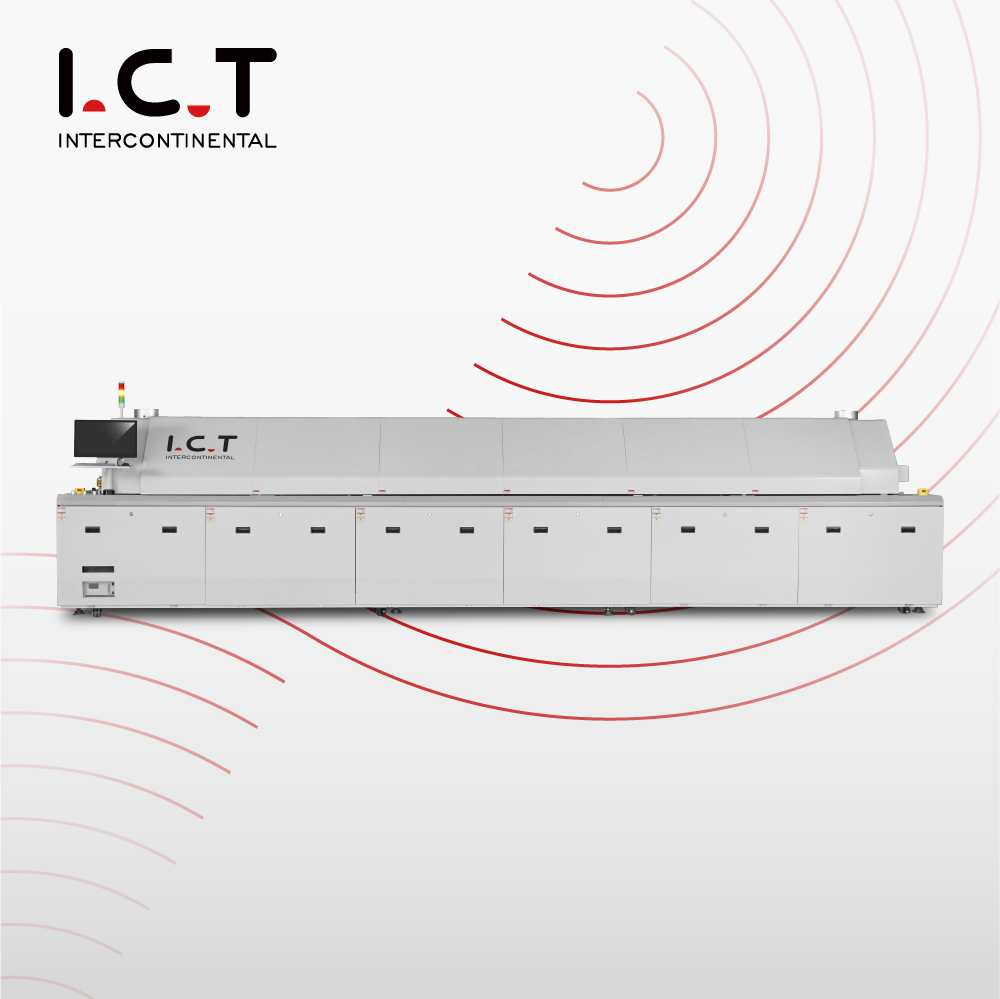 ICT-L12 |Mukautettu 12 vyöhykkeen reflow juotosuuni LED-typpireflow-uuni