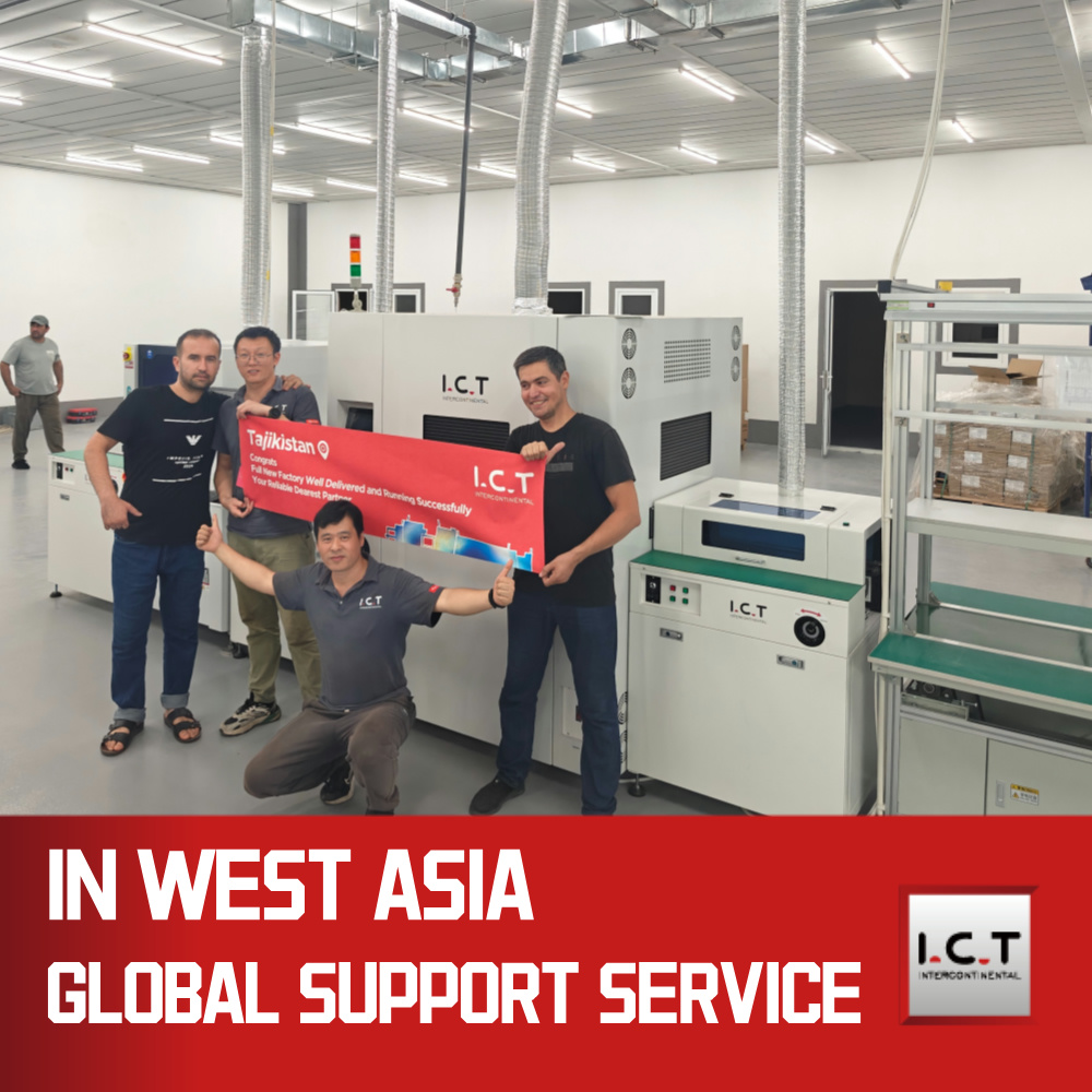 ICT | SMT-pinnoitusruiskutusliimauskone PCB-LEDille