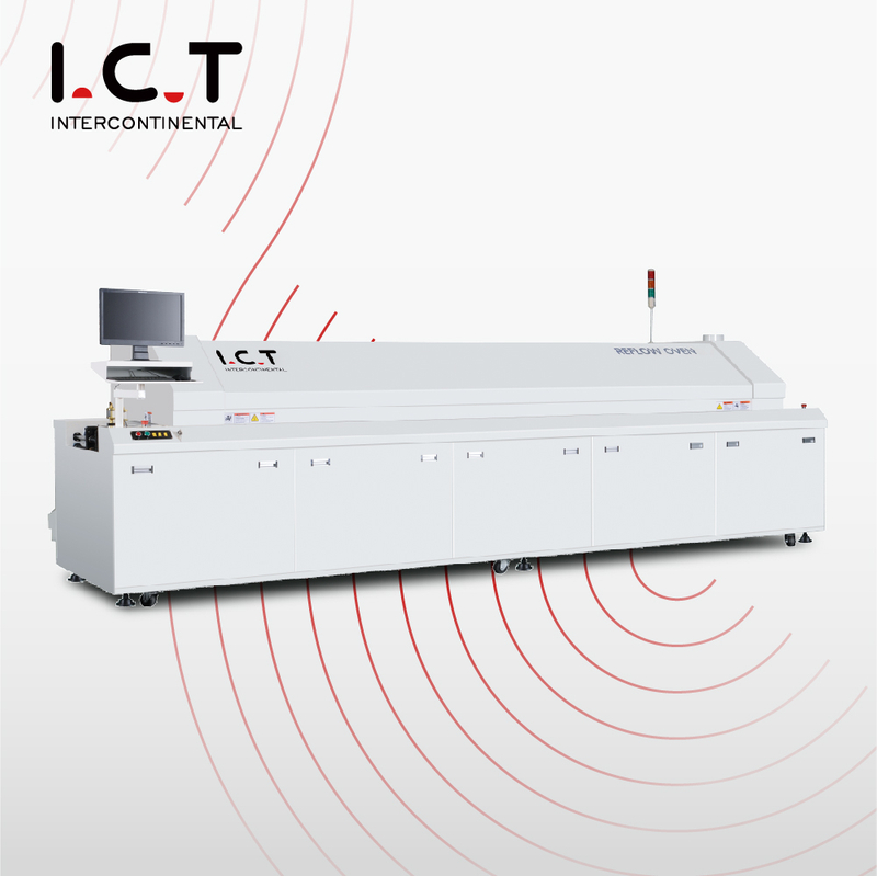 ICT |SMT Reflow Oven Conveyor Chain 6 vyöhyke kosketusnäyttö Reflow piirilevy uunissa