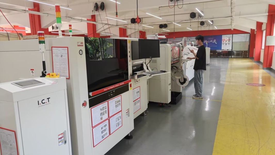 Insin&ouml;&ouml;ri tarkastaa laitteiden toimivuuden ICT-p&auml;&auml;majassa ennen toimitusta.