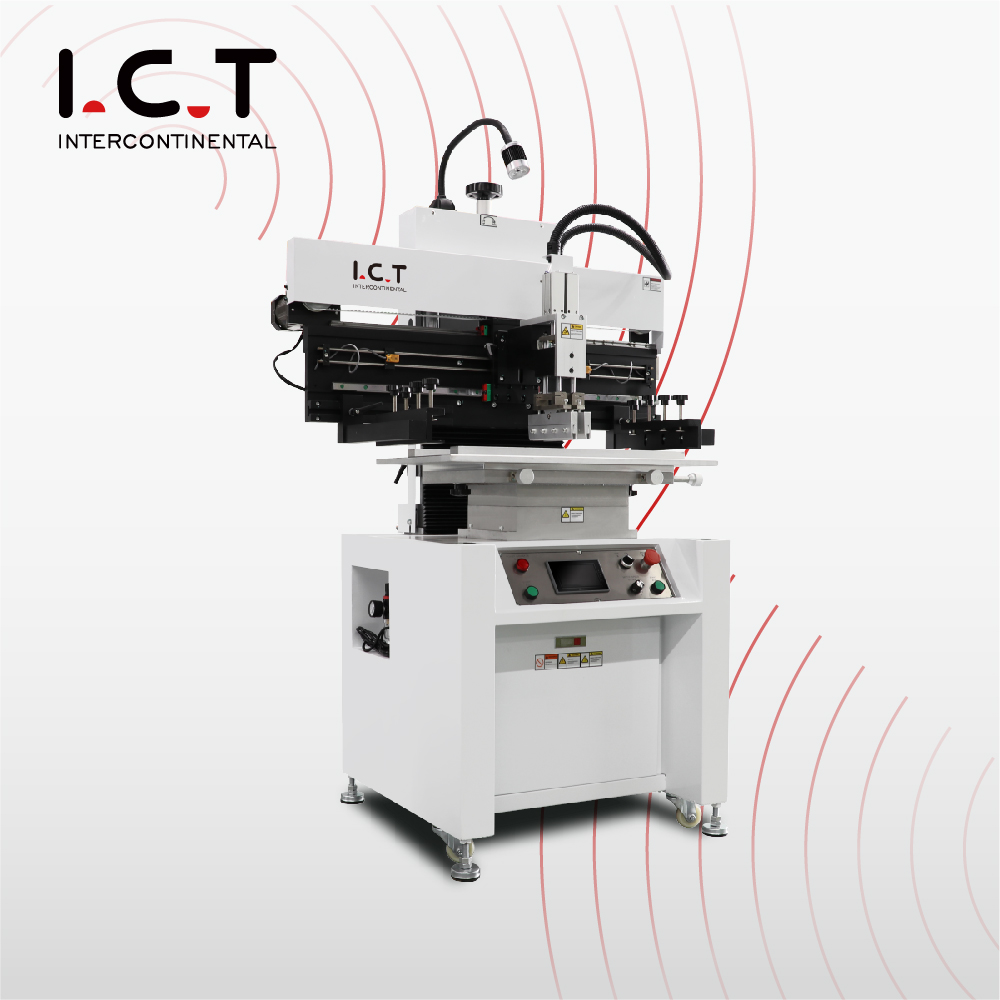 ICT-P6丨Puoliautomaattinen SMD-juotepastatulostuskone SMT-tulostin
