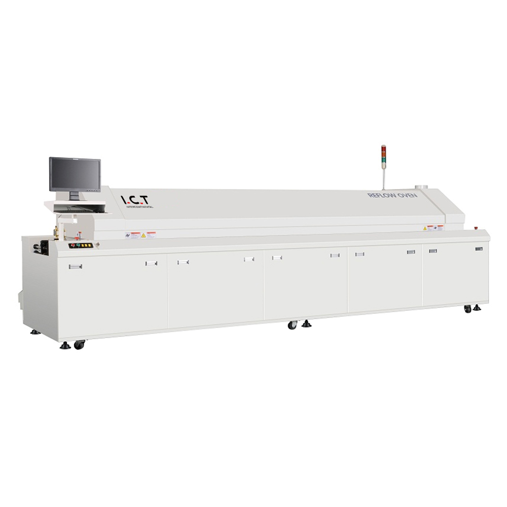 ICT |Korkean vakauden 9 vyöhyke infrapuna Reflow Oven SMT juotoskone