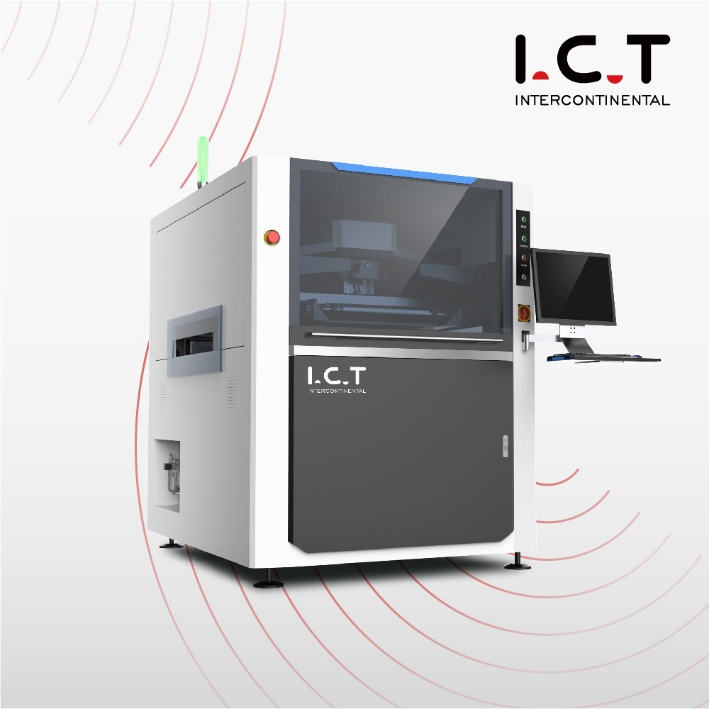 Täysautomaattinen SMT-tulostimen juotospasta stensiili PCB-silkkipainokone ICT-5134