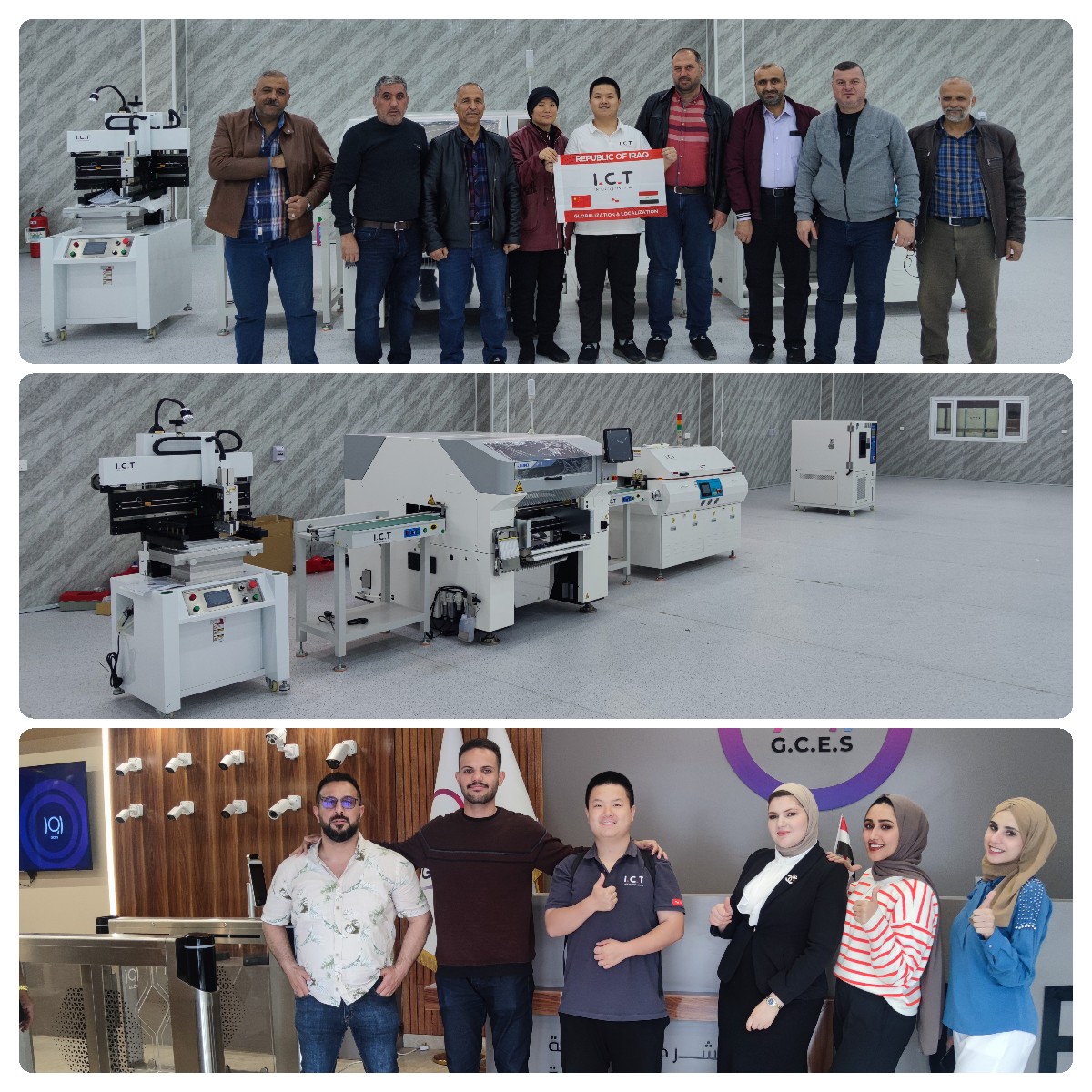 ICT Global SMT -koneen asennus