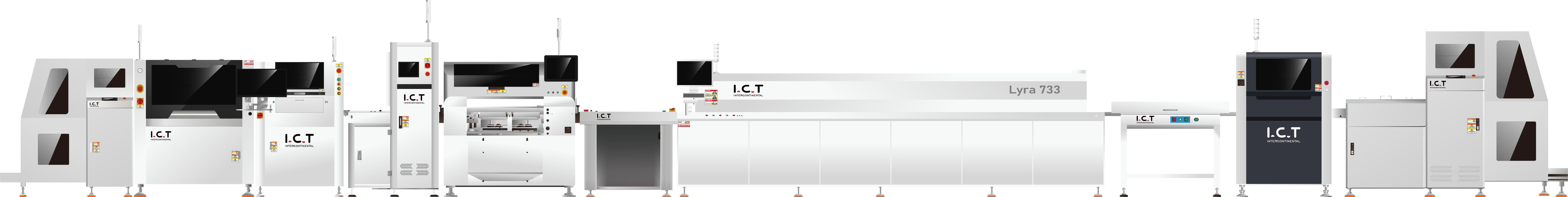 ICT SMT Line + AOI + SPI