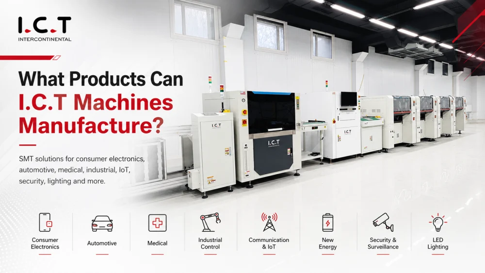 Mink&auml; tyyppisi&auml; tuotteita ICT SMT Machines voi k&auml;ytt&auml;&auml; Manufacture.webp