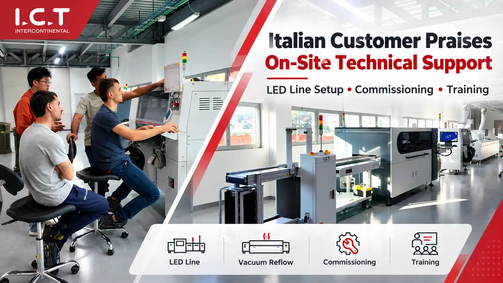 Italialainen LED-valmistaja ylist&auml;&auml; ICT-paikan p&auml;&auml;ll&auml; olevaa teknist&auml; tukea uudelle LED-tuotannolle Line.webp